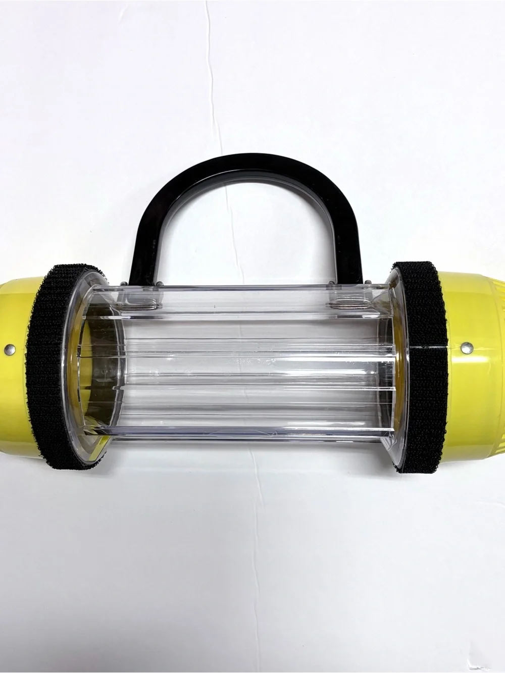 Handcrafted Pneumatic Tube Purse - Yellow and Clear